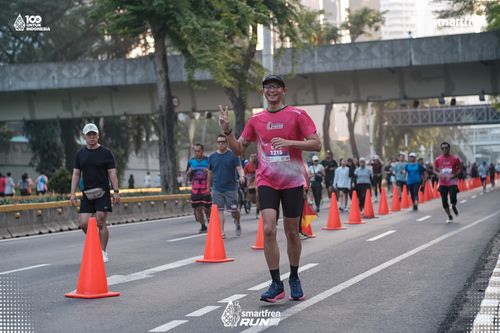 Race photo from Smartfren Run 2025 