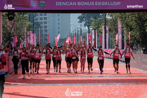 Race photo from Smartfren Run 2025 