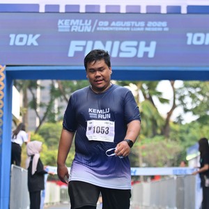 Race photo from KEMLU RUN 2026