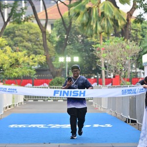Race photo from KEMLU RUN 2026