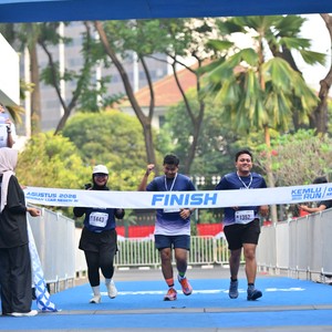 Race photo from KEMLU RUN 2026