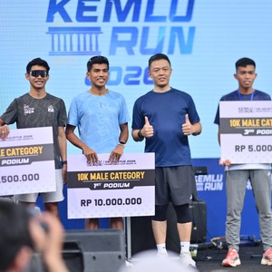 Race photo from KEMLU RUN 2026