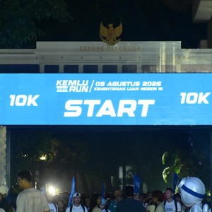 Race photo from KEMLU RUN 2026