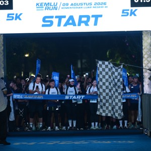 Race photo from KEMLU RUN 2026