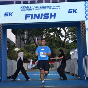 Race photo from KEMLU RUN 2026