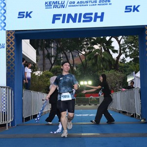 Race photo from KEMLU RUN 2026