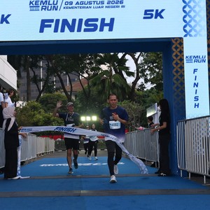 Race photo from KEMLU RUN 2026