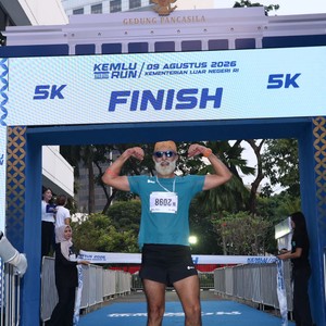Race photo from KEMLU RUN 2026