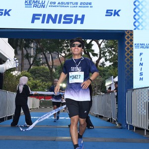 Race photo from KEMLU RUN 2026