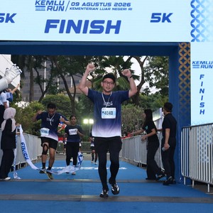 Race photo from KEMLU RUN 2026