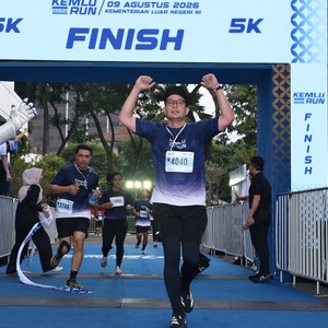 Race photo from KEMLU RUN 2026