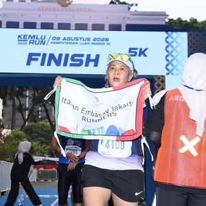 Race photo from KEMLU RUN 2026