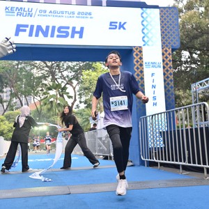 Race photo from KEMLU RUN 2026