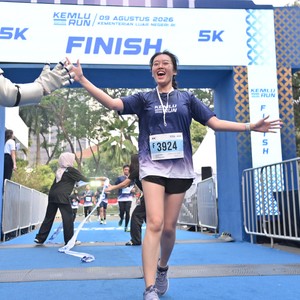 Race photo from KEMLU RUN 2026