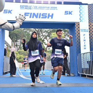 Race photo from KEMLU RUN 2026