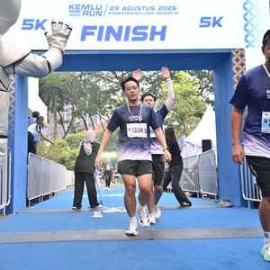 Race photo from KEMLU RUN 2026