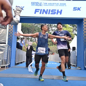 Race photo from KEMLU RUN 2026