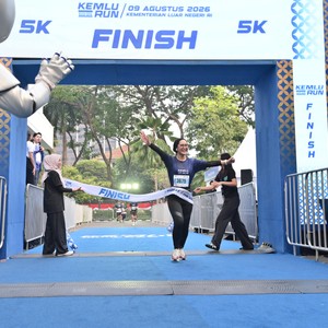 Race photo from KEMLU RUN 2026