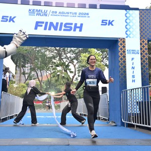Race photo from KEMLU RUN 2026