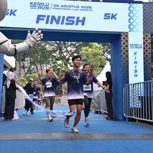 Race photo from KEMLU RUN 2026