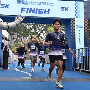 Race photo from KEMLU RUN 2026