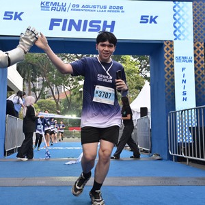Race photo from KEMLU RUN 2026