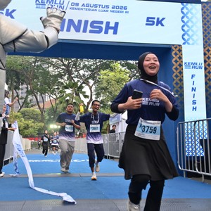 Race photo from KEMLU RUN 2026