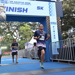 Race photo from KEMLU RUN 2026