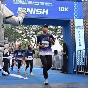 Race photo from KEMLU RUN 2026