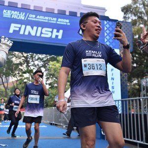 Race photo from KEMLU RUN 2026