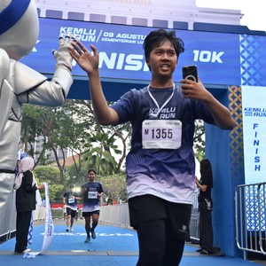Race photo from KEMLU RUN 2026