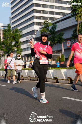 Race photo from Smartfren Run 2025 
