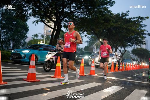 Race photo from Smartfren Run 2025 