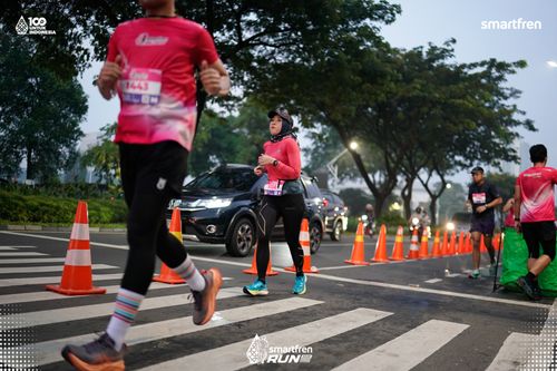 Race photo from Smartfren Run 2025 