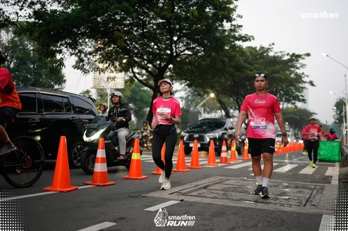 Race photo from Smartfren Run 2025 