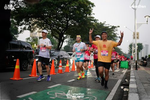 Race photo from Smartfren Run 2025 