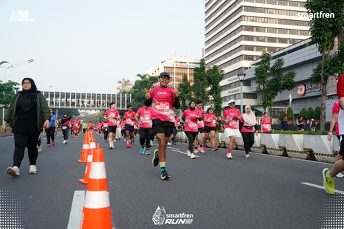 Race photo from Smartfren Run 2025 