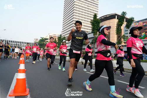 Race photo from Smartfren Run 2025 