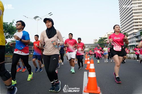 Race photo from Smartfren Run 2025 