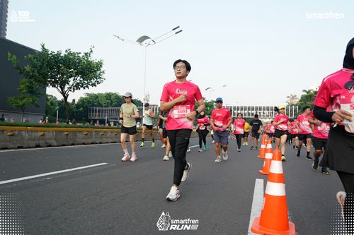 Race photo from Smartfren Run 2025 
