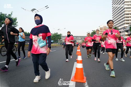 Race photo from Smartfren Run 2025 