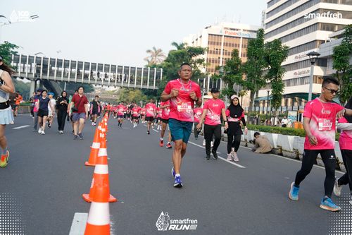 Race photo from Smartfren Run 2025 