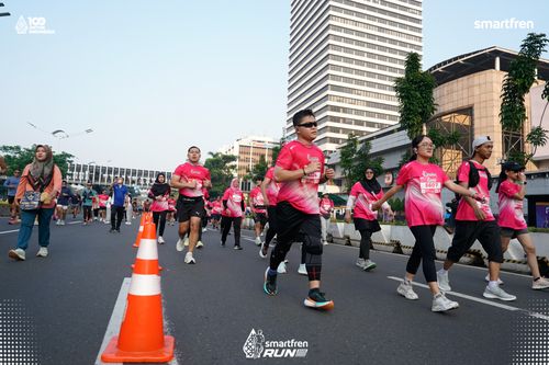 Race photo from Smartfren Run 2025 