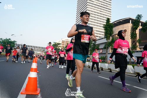 Race photo from Smartfren Run 2025 