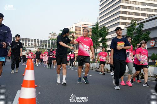 Race photo from Smartfren Run 2025 