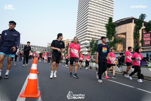 Race photo from Smartfren Run 2025 