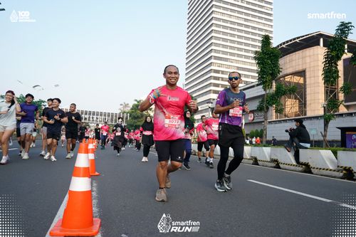 Race photo from Smartfren Run 2025 