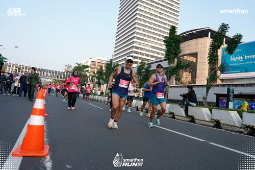 Race photo from Smartfren Run 2025 