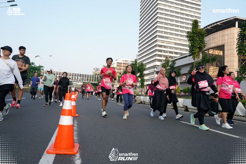 Race photo from Smartfren Run 2025 