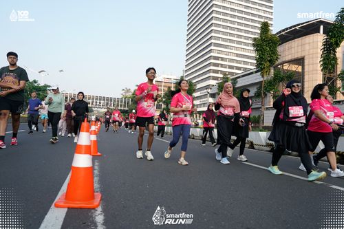Race photo from Smartfren Run 2025 